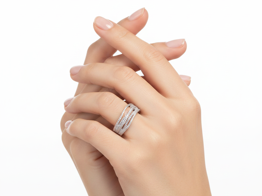 A White Cubic Zirconia Ring