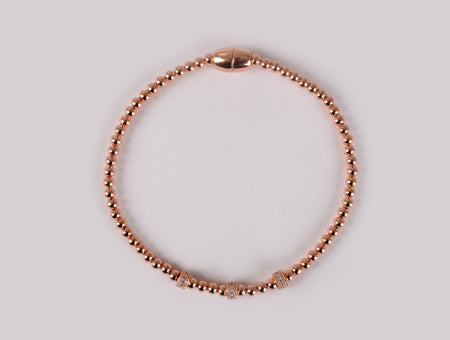 Silver with Rose Gold Plate  Bracelet