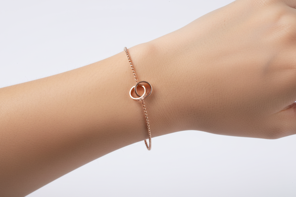 Silver with Yellow Gold Plated Bracelet.