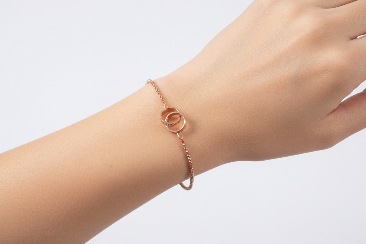Silver with Yellow Gold Plated  Bracelet.