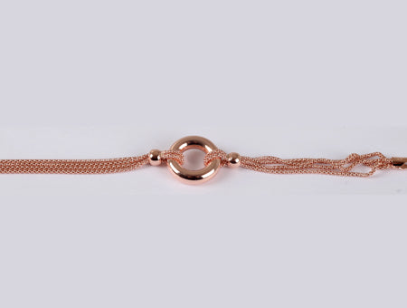 Silver with Rose Gold Plate  Bracelet