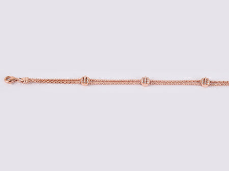 Silver with Rose Gold Plate  Bracelet