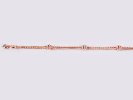 Silver with Rose Gold Plate  Bracelet