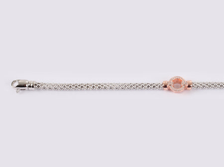Silver with Rose Gold Plate  Bracelet