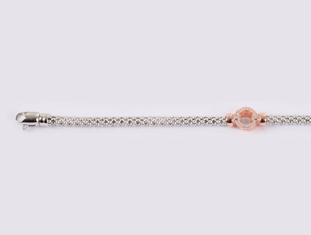 Silver with Rose Gold Plate  Bracelet