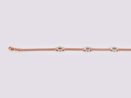 Silver with Rose Gold Plate  Bracelet