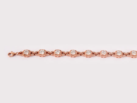 Silver with Rose Gold Plate  Bracelet