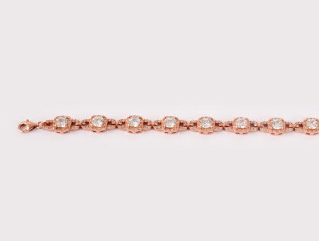 Silver with Rose Gold Plate  Bracelet