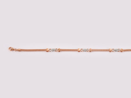 Silver with Rose Gold Plate  Bracelet