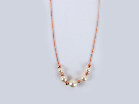 Rose Gold with Pearl Necklace